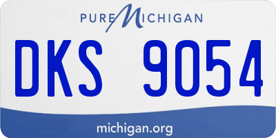 MI license plate DKS9054
