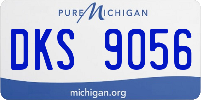 MI license plate DKS9056