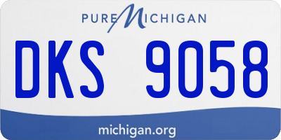 MI license plate DKS9058