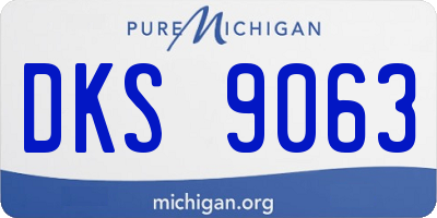MI license plate DKS9063