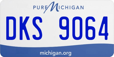 MI license plate DKS9064