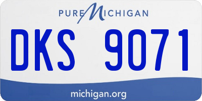 MI license plate DKS9071