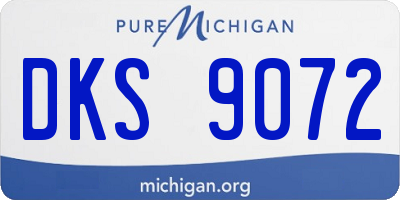MI license plate DKS9072