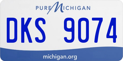MI license plate DKS9074