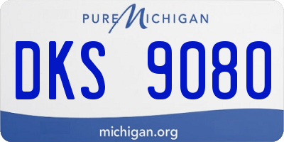 MI license plate DKS9080