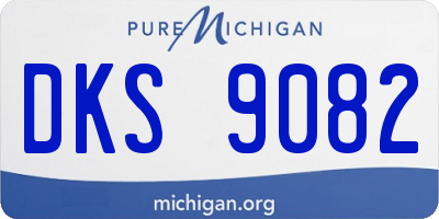 MI license plate DKS9082