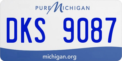 MI license plate DKS9087