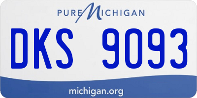 MI license plate DKS9093