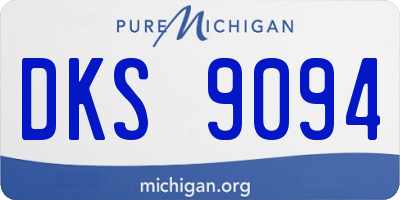MI license plate DKS9094