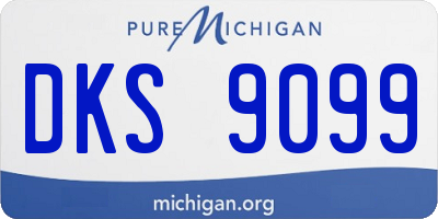MI license plate DKS9099