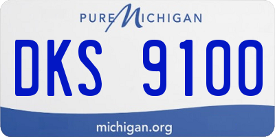 MI license plate DKS9100