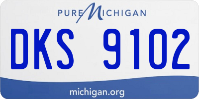 MI license plate DKS9102