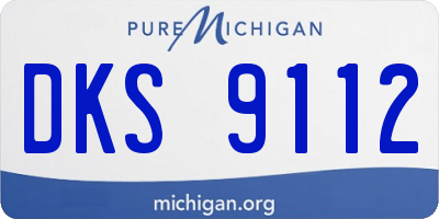 MI license plate DKS9112