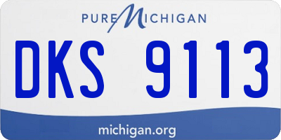 MI license plate DKS9113