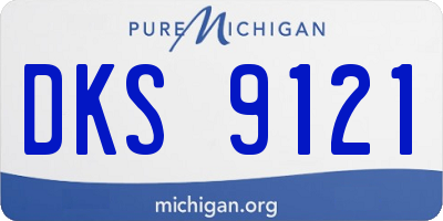 MI license plate DKS9121