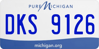 MI license plate DKS9126