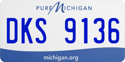 MI license plate DKS9136