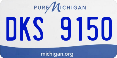 MI license plate DKS9150