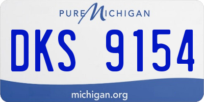 MI license plate DKS9154