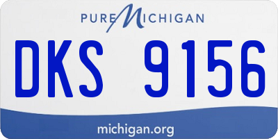 MI license plate DKS9156