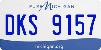 MI license plate DKS9157