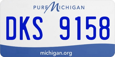 MI license plate DKS9158