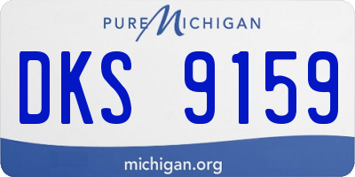 MI license plate DKS9159