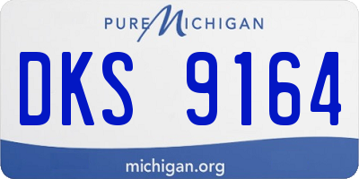 MI license plate DKS9164