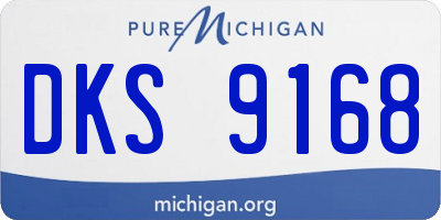 MI license plate DKS9168