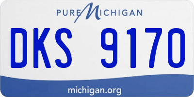 MI license plate DKS9170
