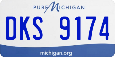 MI license plate DKS9174