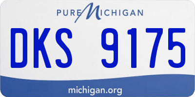 MI license plate DKS9175