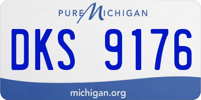 MI license plate DKS9176