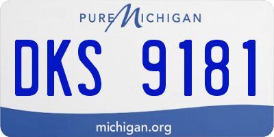 MI license plate DKS9181