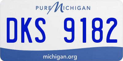 MI license plate DKS9182