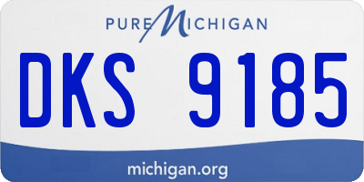 MI license plate DKS9185