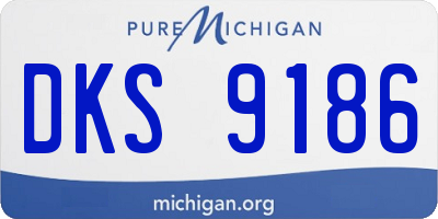 MI license plate DKS9186