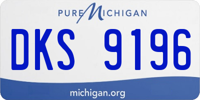 MI license plate DKS9196