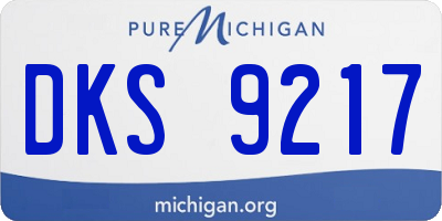 MI license plate DKS9217