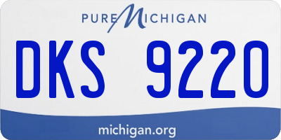 MI license plate DKS9220