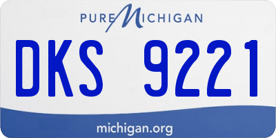 MI license plate DKS9221