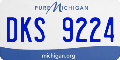 MI license plate DKS9224