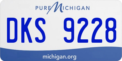 MI license plate DKS9228