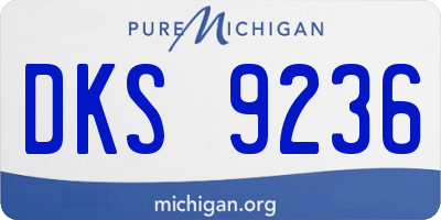 MI license plate DKS9236