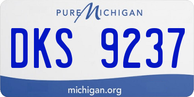 MI license plate DKS9237