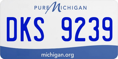 MI license plate DKS9239