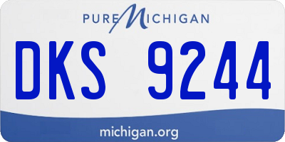 MI license plate DKS9244