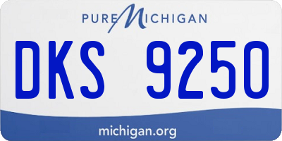 MI license plate DKS9250