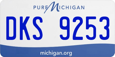 MI license plate DKS9253
