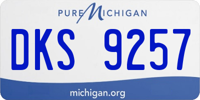 MI license plate DKS9257